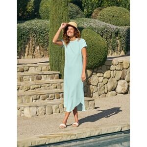 Frank & Eileen Harper Perfect Tee Dress Women XL Seafoam Stain Coastal Classic